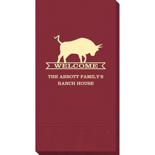 Ranch Welcome Banner Guest Towels